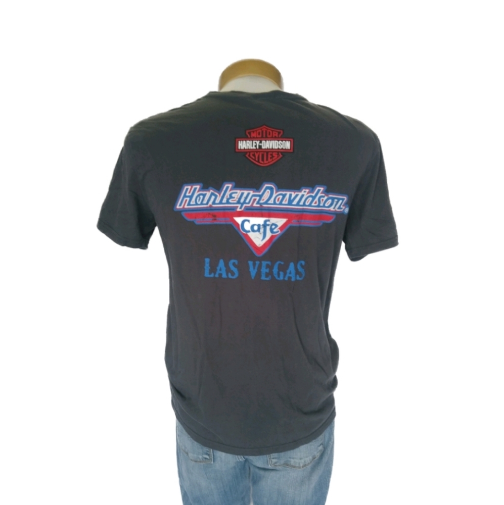 Harley-Davidson Men's L & XL Gray Red Graphic Tee - Picture 4 of 6